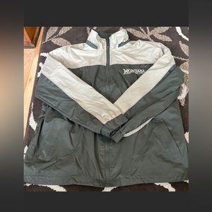 White & Green Windbreaker